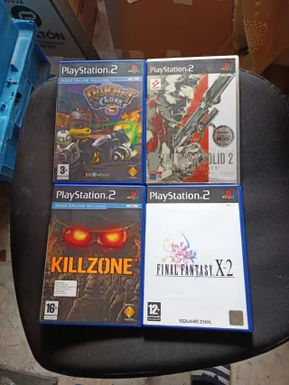 Lote 4 Juegos PS2: Ratchet, Killzone, MGS2, FF X-2