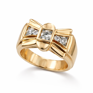 Anillo Oro 18kt con Diamantes