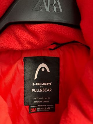 Chaqueta Head Roja y Beige Talla s