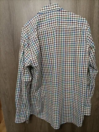 Camisa Liza cuadros marrón y verde