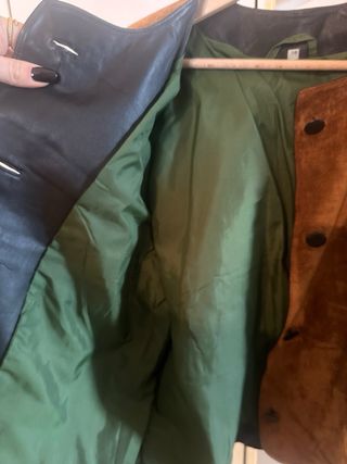 Giacca vera pelle scamosciata vintage