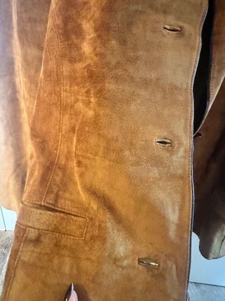 Giacca vera pelle scamosciata vintage