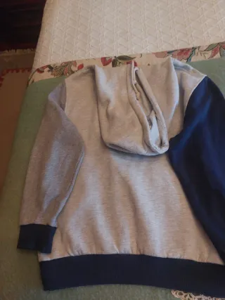 Sudadera Vazva niño gris y azul