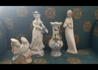 Lote figuras porcelana antiguas