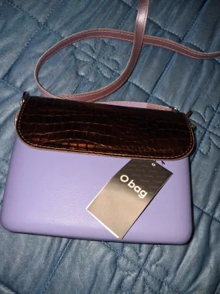 Bolso O bag mini dorado y lila