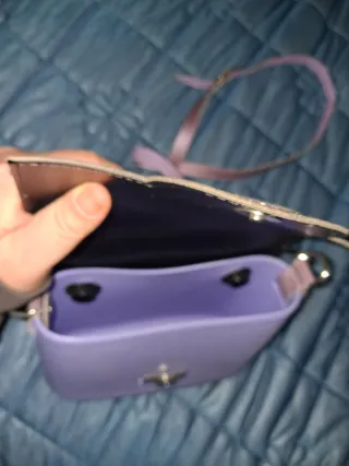 Bolso O bag mini dorado y lila