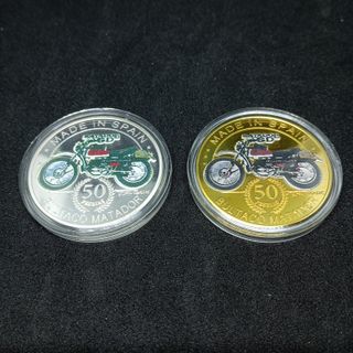 2 MONEDAS BULTACO MATADOR 50 ANIVERSARIO