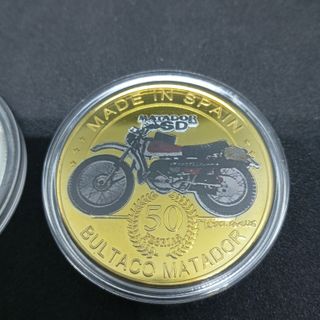 2 MONEDAS BULTACO MATADOR 50 ANIVERSARIO