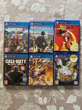 Juegos PS4: FarCry 4,Watch Dogs 2,DBZ Kakaroto...