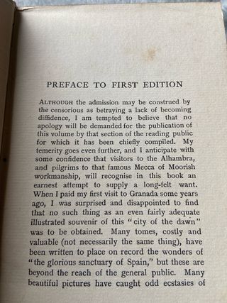Antiguo libro Granada &The Alhambra 1907.