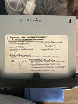 Radio Toyota Land Cruiser Original CD y Cassette