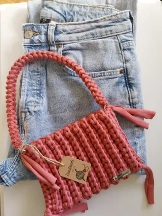 Borsa uncinetto rosa crochet