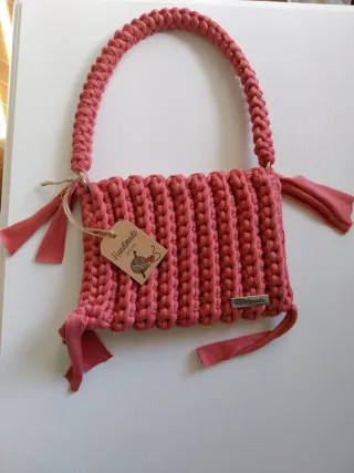 Borsa uncinetto rosa crochet