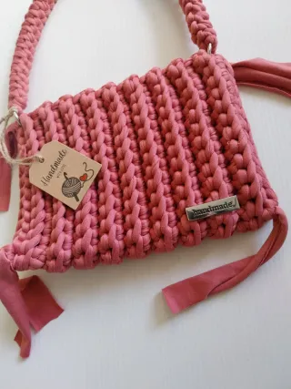 Borsa uncinetto rosa crochet
