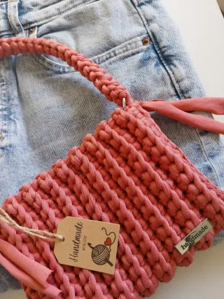 Borsa uncinetto rosa crochet