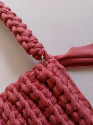 Borsa uncinetto rosa crochet