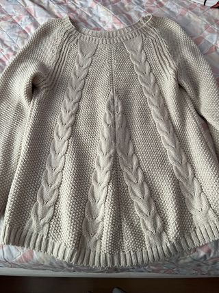 Jersey beige trenzado