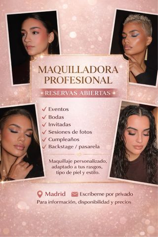 Maquilladora profesional a domicilio