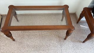 Mesa de centro madera y cristal