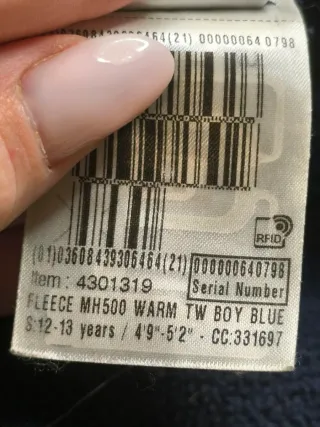 Giacca pile Quechua bambino 12/13 anni