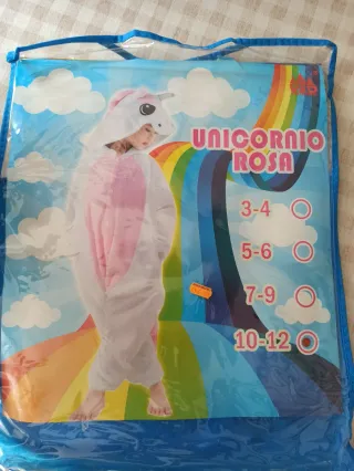 Disfraz pijama UNICORNIO blanco T.10-12