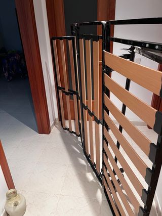 Somier metálico y de madera plegable