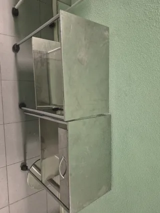 Mesa auxiliar acero inoxidable con balda