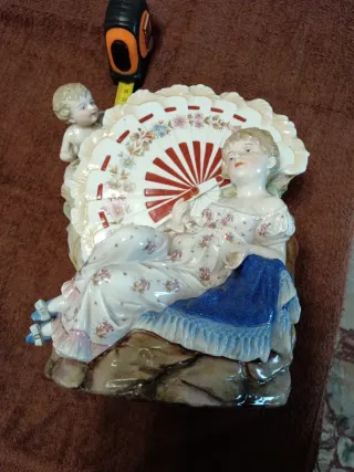 Portafiori Dama con Angioletto Anni '60/'70