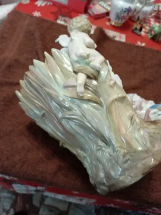 Portafiori Dama con Angioletto Anni '60/'70