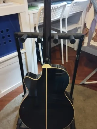 Guitarra Acústica Veracruz Negra Electrificada .
