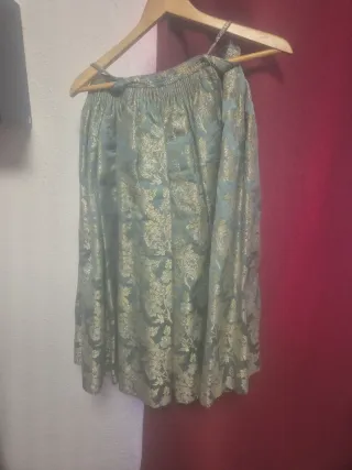 Vestido Fallera Verde y Dorado