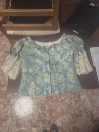 Vestido Fallera Verde y Dorado