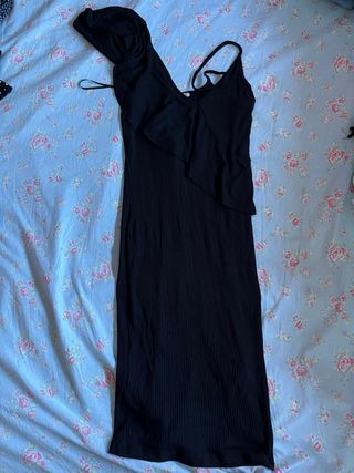 Vestido negro asimétrico talla 28