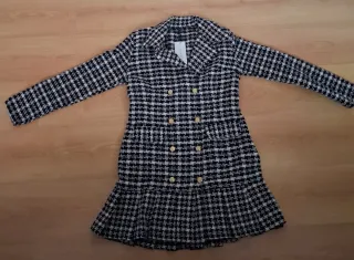 Vestido Tweed Doble Botonadura