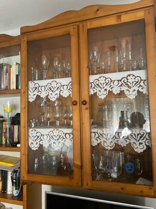 Conjunto de muebles de pino para salon y cuarto