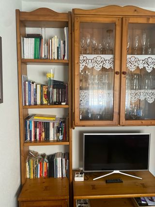 Conjunto de muebles de pino para salon y cuarto