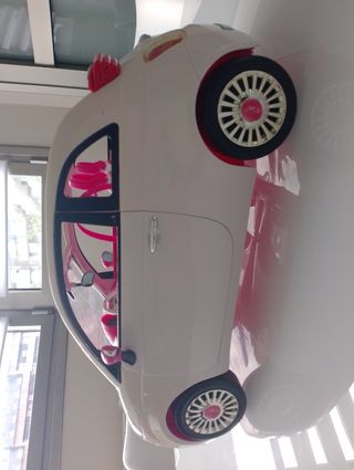 Coche Barbie Fiat 500 Descapotable Rosa