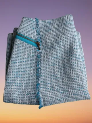 Falda Merletti Tweed Azul Talla 44