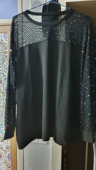 Camiseta negra T-3XL o T-50