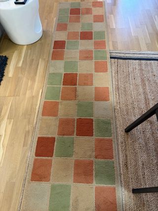 Tappeto geometrico per corridoio in tessuto