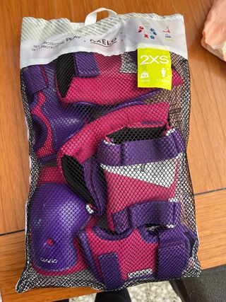 Protecciones Oxelo 2XS Niña Morado/Rosa