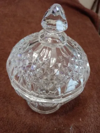 Porta caramelle cristallo con coperchio anni 60/70