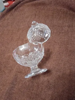 Porta caramelle cristallo con coperchio anni 60/70