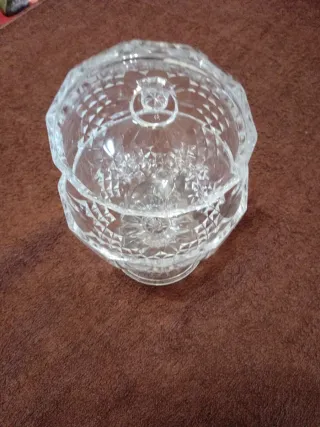 Porta caramelle cristallo con coperchio anni 60/70