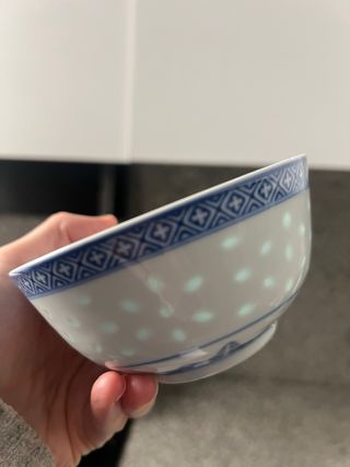 Conjunto Bol y Jarron de porcelana china