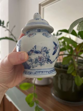 Conjunto Bol y Jarron de porcelana china