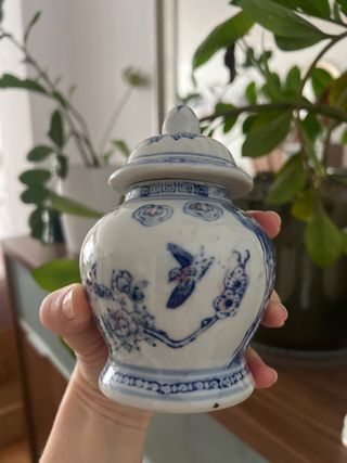 Conjunto Bol y Jarron de porcelana china