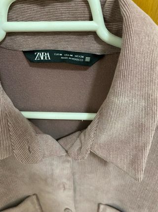 Sobrecamisa Zara Mujer Rosa
