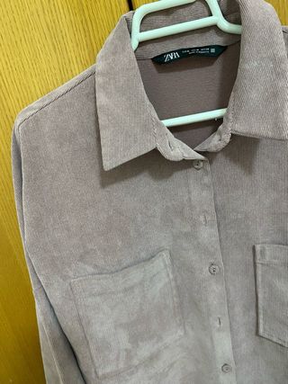 Sobrecamisa Zara Mujer Rosa