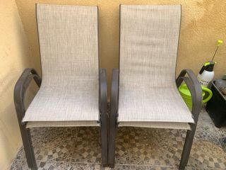 Mesa de jardín cristal y metal